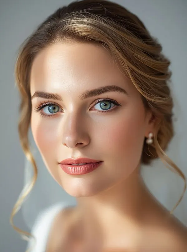 مدل آرایش عروس قشنگ و زیبا 2026؛ با لب نود، چشم گرم و پوست شفاف! 17 Beautiful bridal makeup 13
