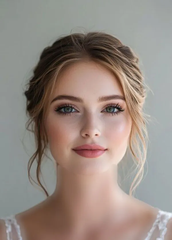 مدل آرایش عروس قشنگ و زیبا 2026؛ با لب نود، چشم گرم و پوست شفاف! 22 Beautiful bridal makeup 18
