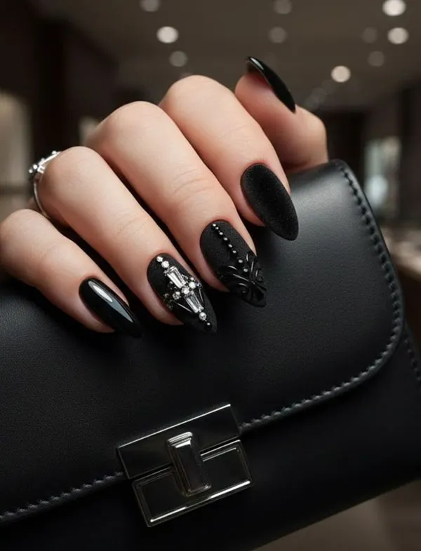 Black nail design 20