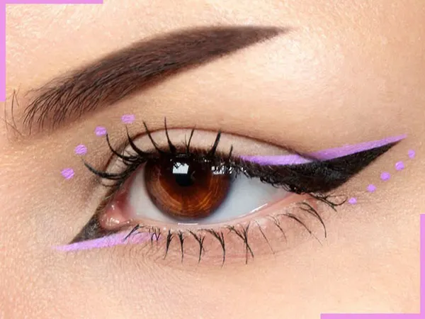 مدل خط چشم رنگی 2026؛ از آبی پینترستی تا سبز زیتونی شیک! 11 Colored eyeliner 4