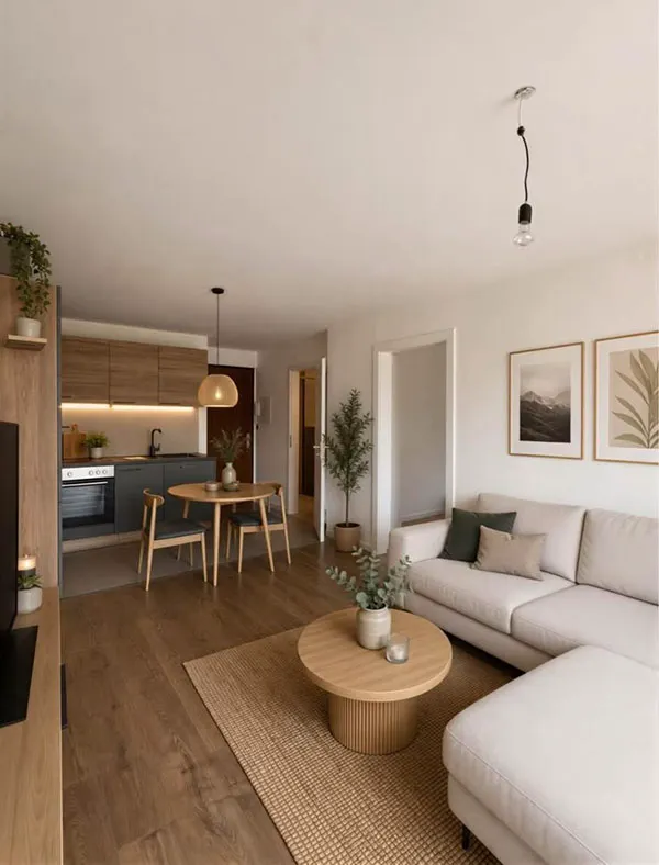 Decoration of small houses of 60 meters 4