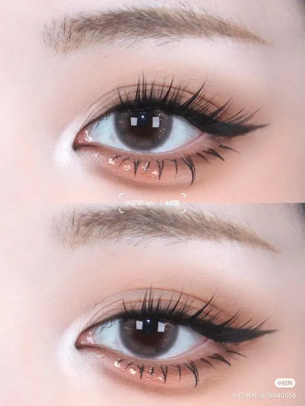 محبوب ترین مدل آرایش عروسکی چشم 1405؛ وقتی نگاهت کیوت میشود، نه مصنوعی! 25 Eye doll makeup 16