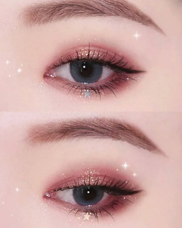 محبوب ترین مدل آرایش عروسکی چشم 1405؛ وقتی نگاهت کیوت میشود، نه مصنوعی! 28 Eye doll makeup 19