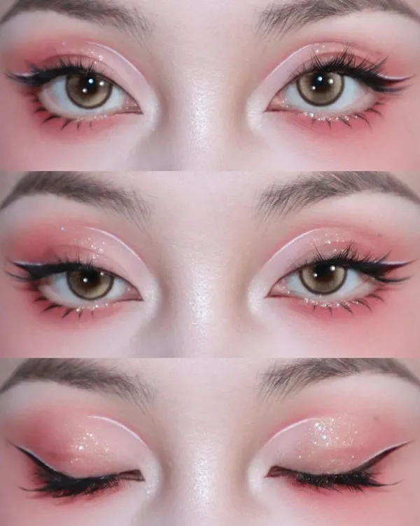 محبوب ترین مدل آرایش عروسکی چشم 1405؛ وقتی نگاهت کیوت میشود، نه مصنوعی! 26 Eye doll makeup 20