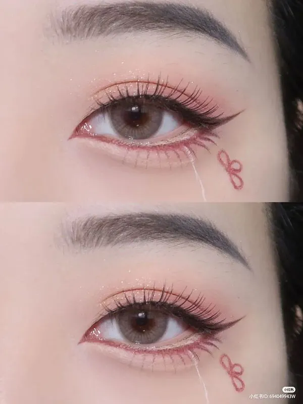 محبوب ترین مدل آرایش عروسکی چشم 1405؛ وقتی نگاهت کیوت میشود، نه مصنوعی! 29 Eye doll makeup 23