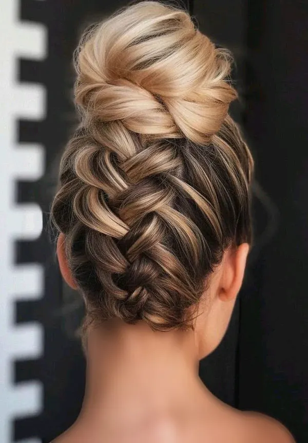 Girls chignon model for wedding 13