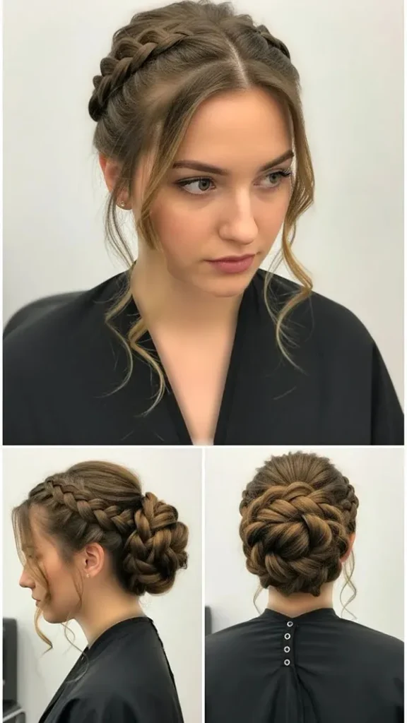 Girls chignon model for wedding 17