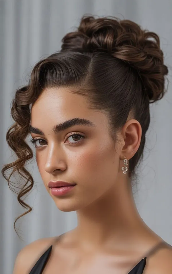 Girls chignon model for wedding 19