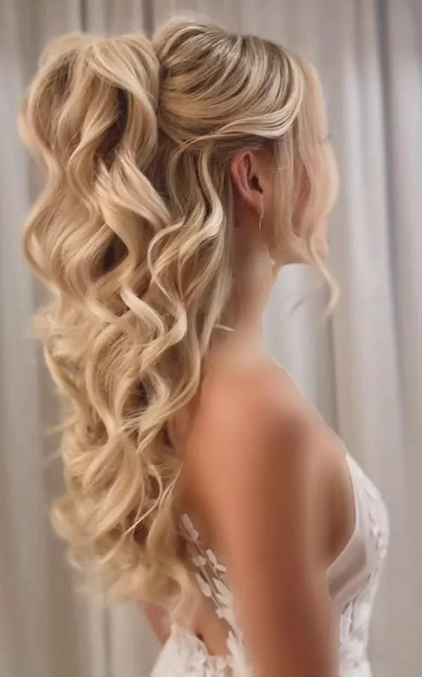 Girls chignon model for wedding 23