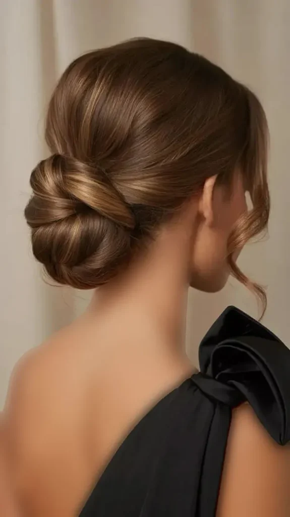 Girls chignon model for wedding 3