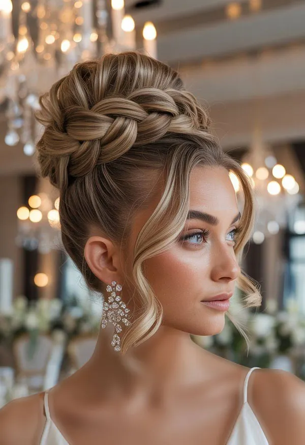 Girls chignon model for wedding 9