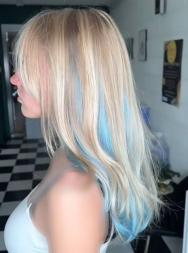 Girls hair color model 6