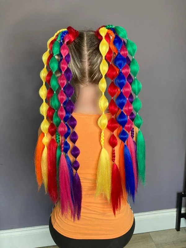 33 مدل بافت مو با موی اضافه رنگی که امسال همه عاشقش شدن! 13 Hair weave model with colored extra hair 12