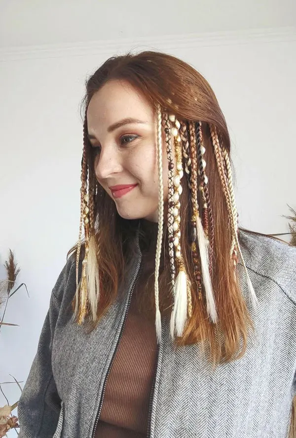 33 مدل بافت مو با موی اضافه رنگی که امسال همه عاشقش شدن! 10 Hair weave model with colored extra hair 6