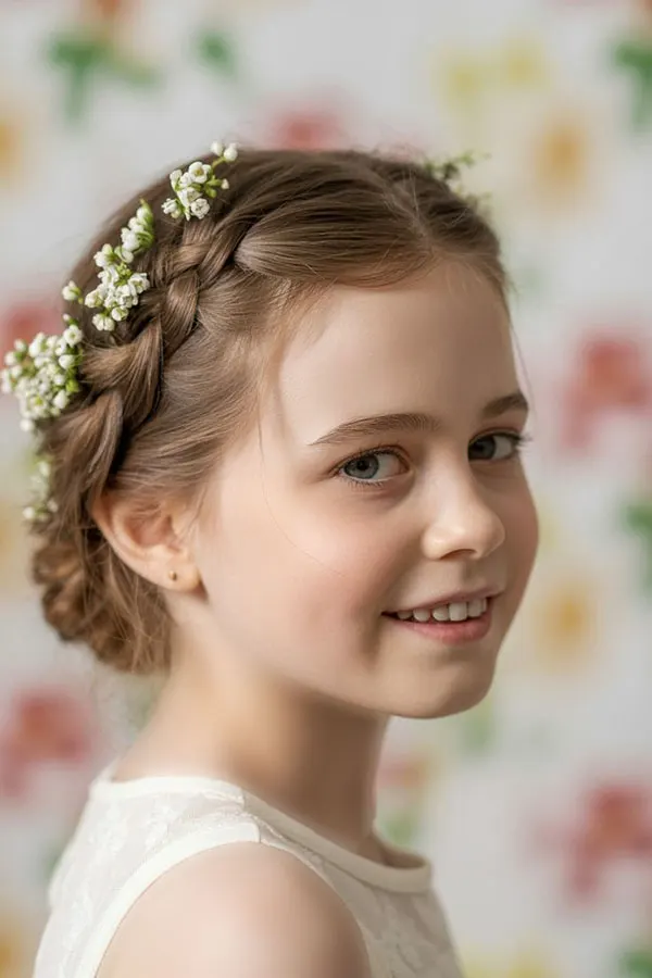 مدل مو برای دختر 12 ساله برای عروسی کوتاه | شیک، کیوت و مناسب سن! 19 Hairstyles for a 12 year old girl for a short wedding 13