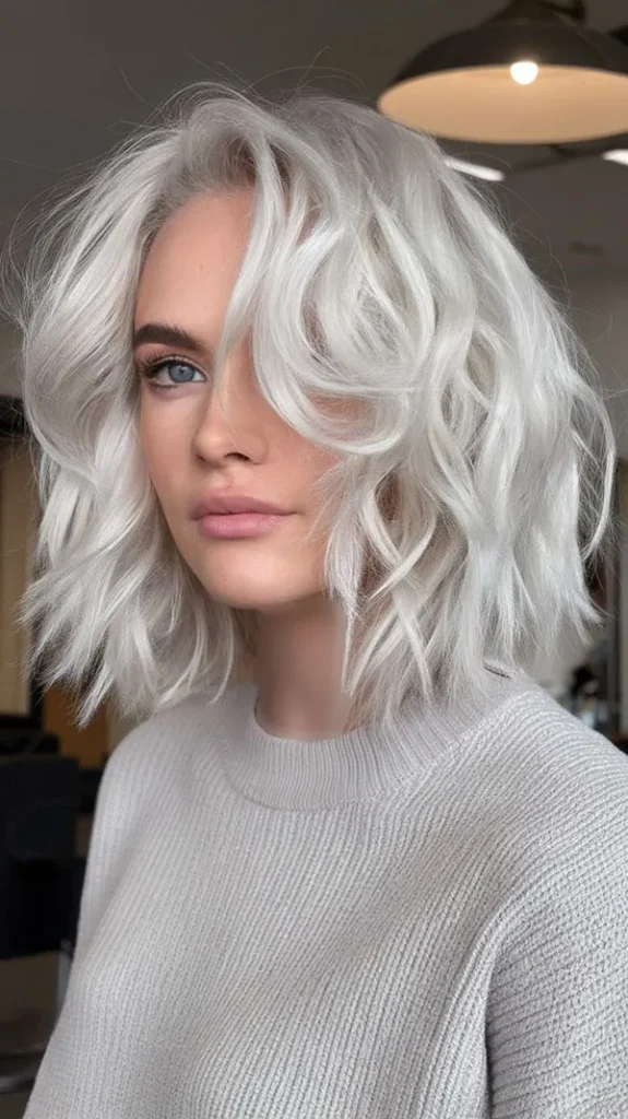 رنگ موی یخی روشن 2026؛ لوکسترین بلوند برای استایل مینیمال! 14 Light icy hair color 29