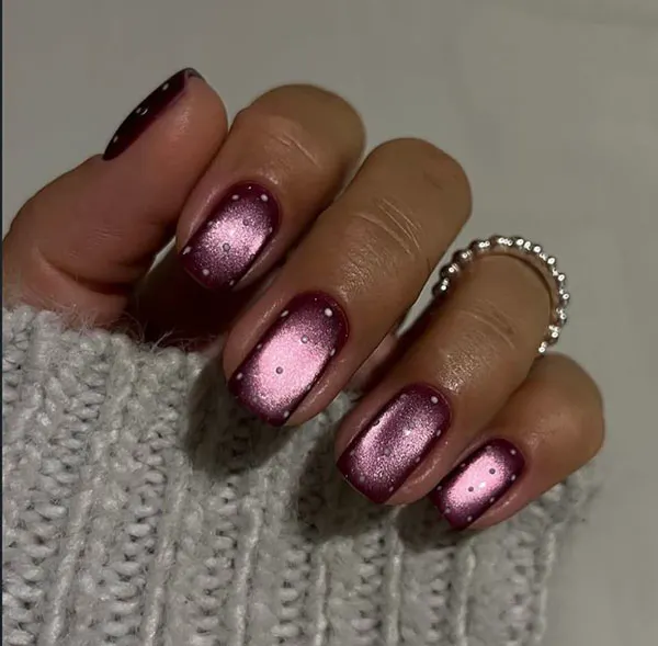 طرح ناخن مگنتی جدید 2026؛ ترندی که دستها را لوکستر نشان میدهد! 12 Magnetic nail design 10