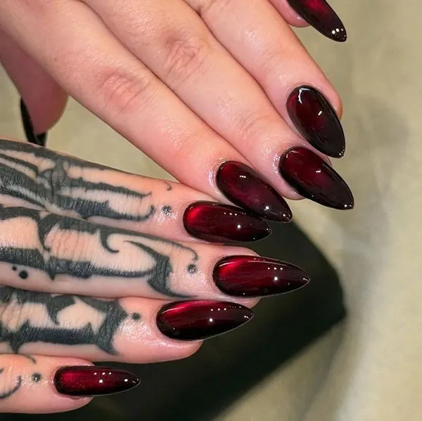 طرح ناخن مگنتی جدید 2026؛ ترندی که دستها را لوکستر نشان میدهد! 11 Magnetic nail design 9