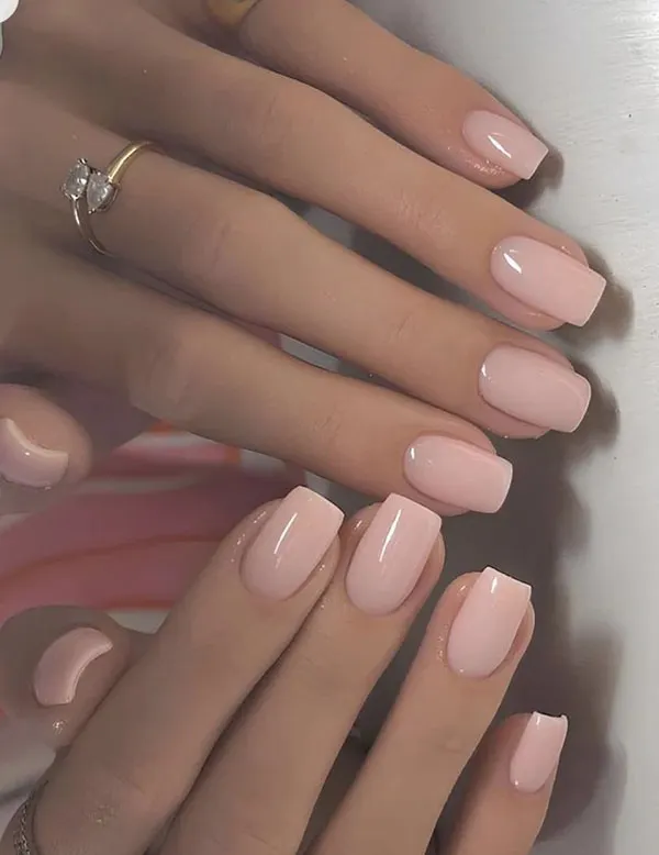Natural gel nail design for girls 14