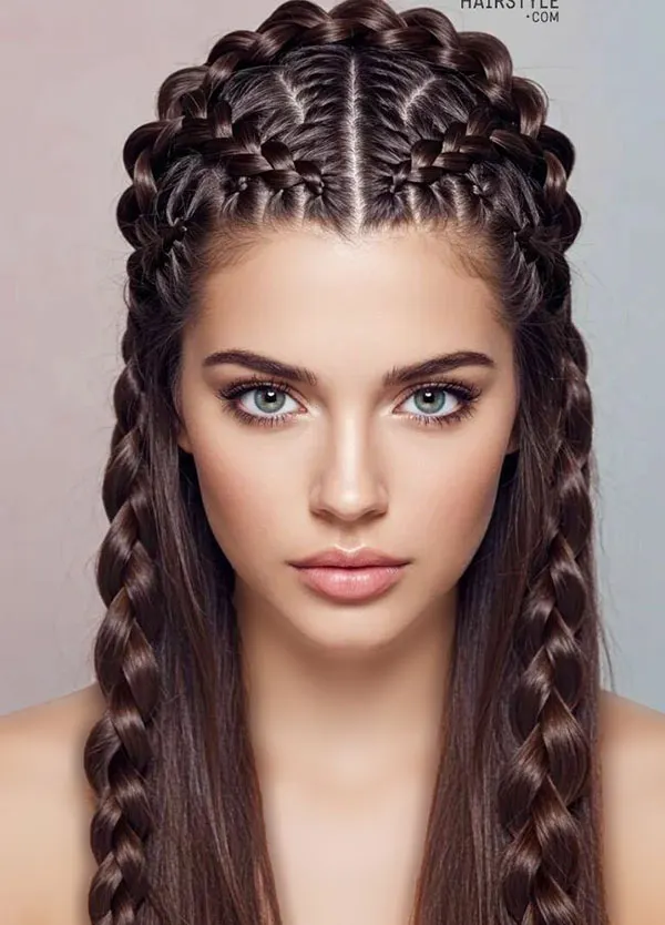 New hair weave model in front of the head 18
