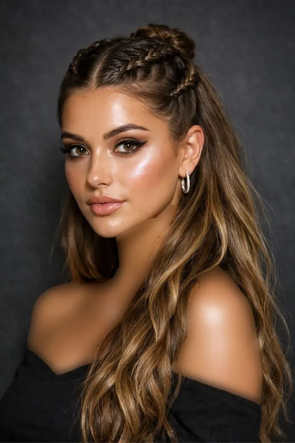 New hair weave model in front of the head 23