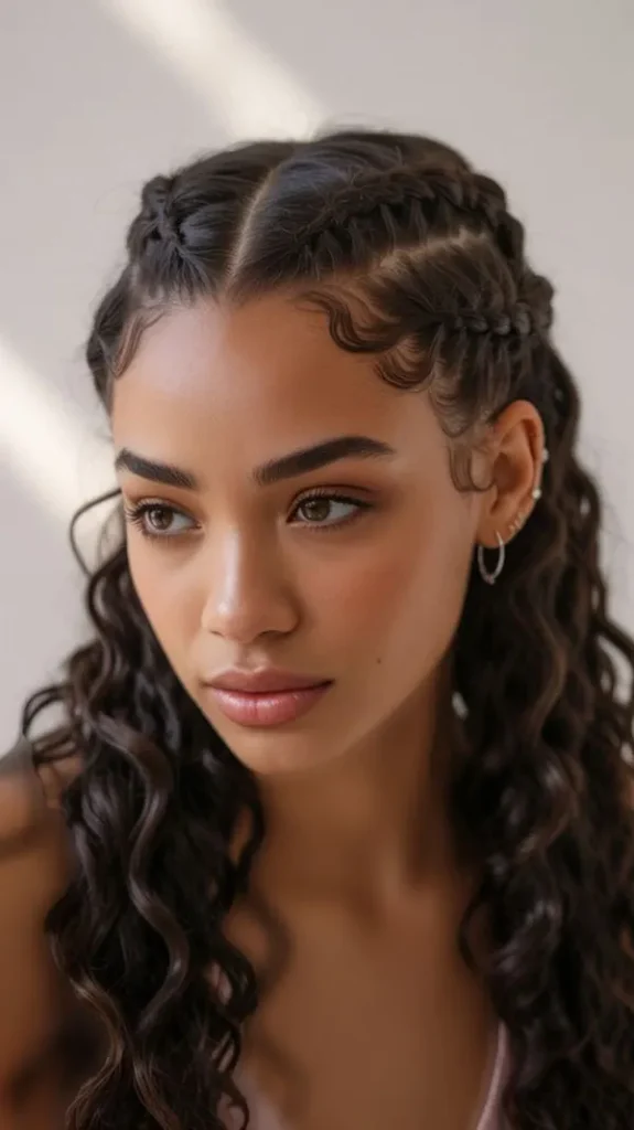 New hair weave model in front of the head 26