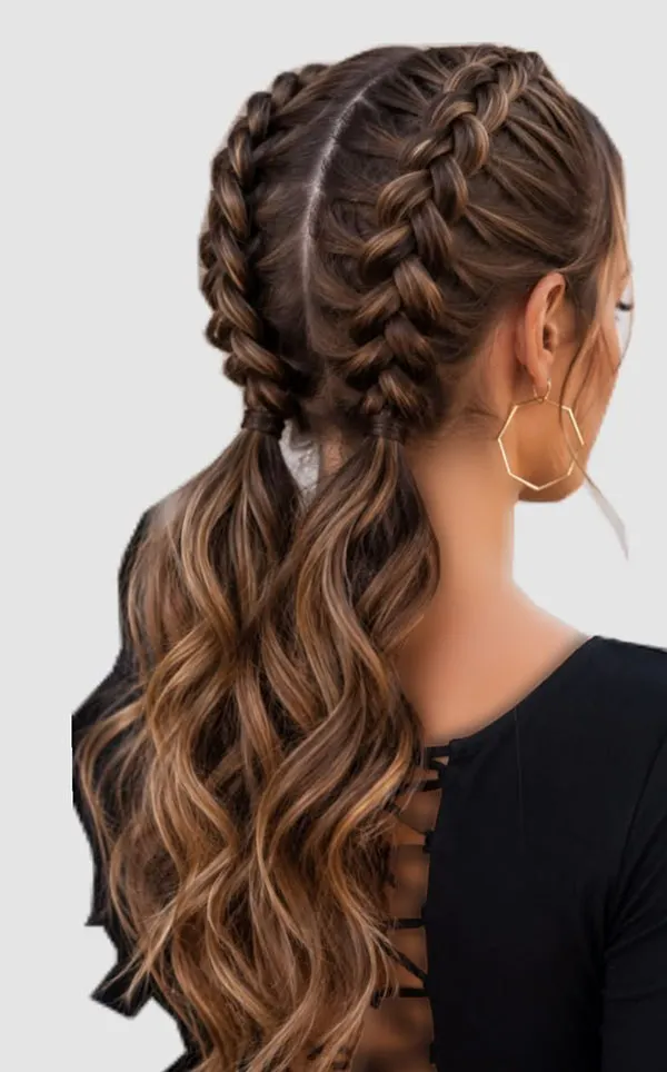 New hair weave model in front of the head 4