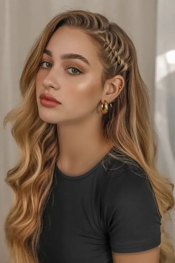 New hair weave model in front of the head 5