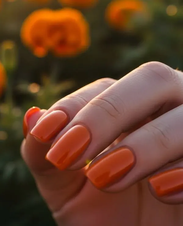 35 مدل ناخن نارنجی ملایم و جیغ؛ شاد، خاص و خیلی پینترستی! 34 Orange nail model 30