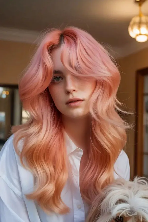 Peach hair color 1