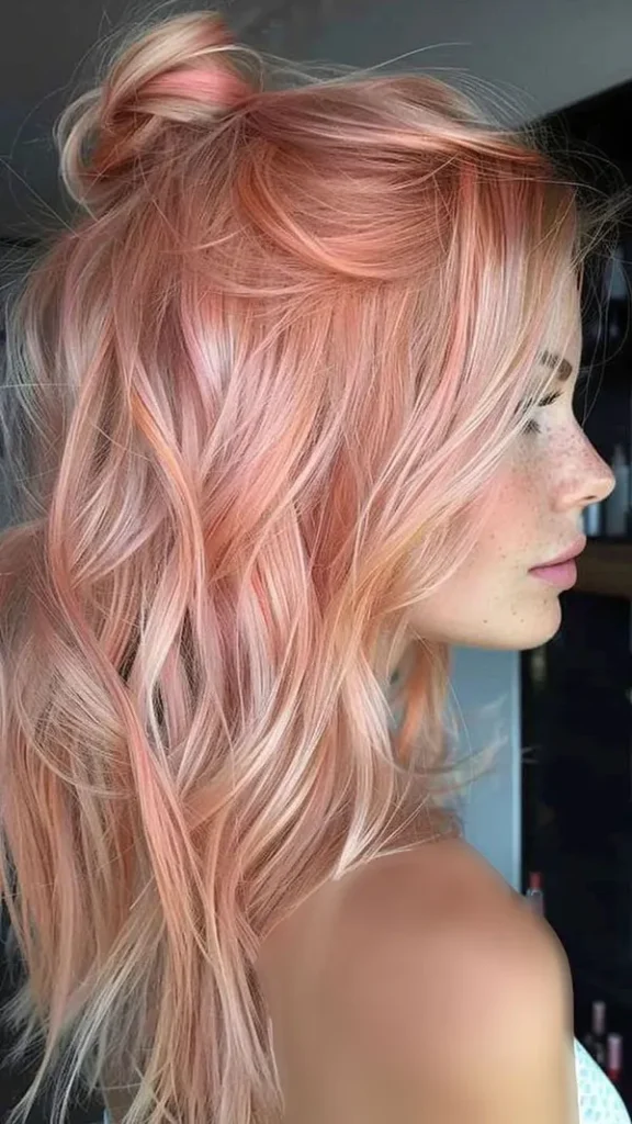 Peach hair color 13