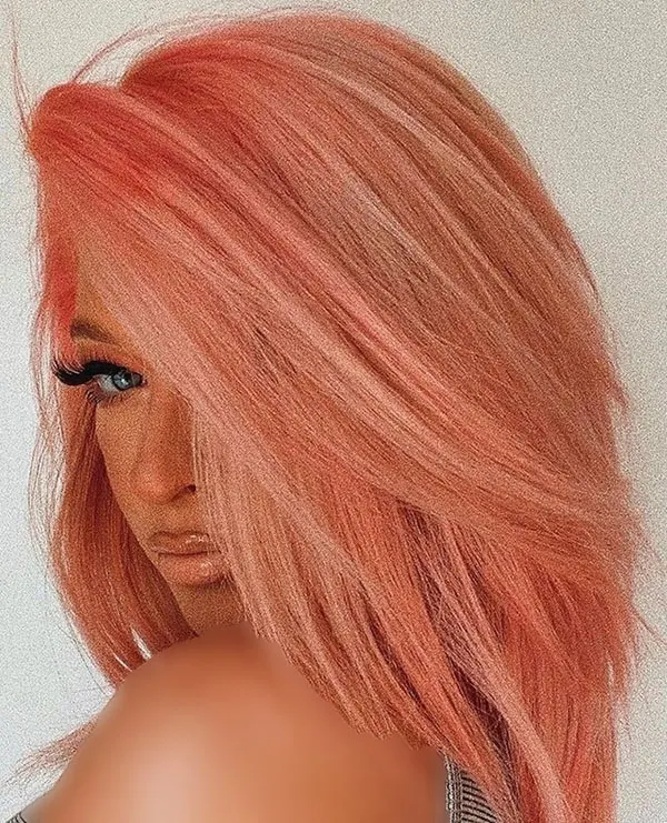 Peach hair color 14