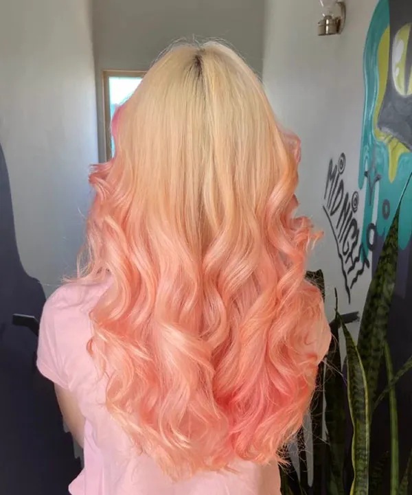 Peach hair color 15