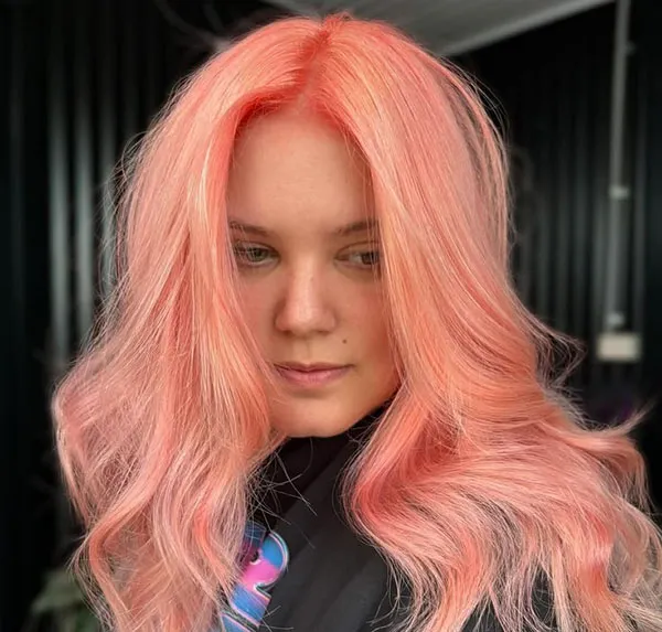 Peach hair color 19