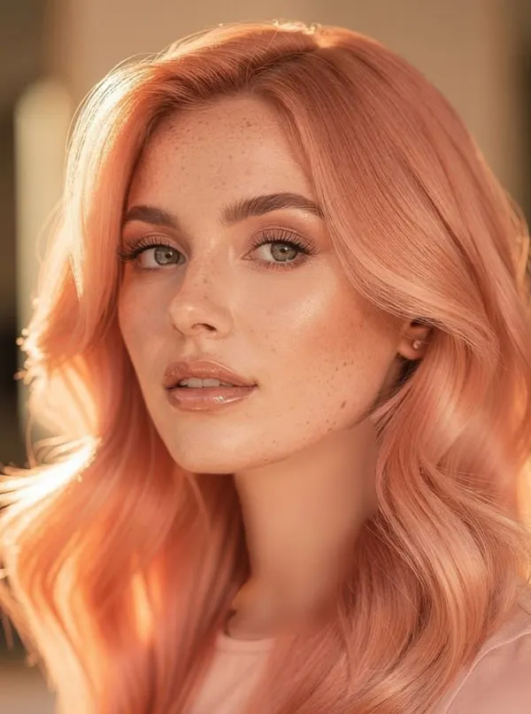 Peach hair color 21