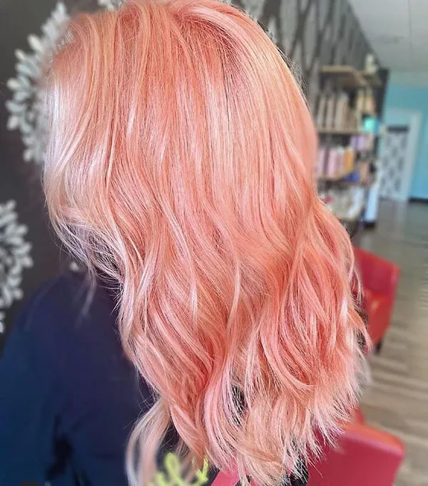 Peach hair color 25