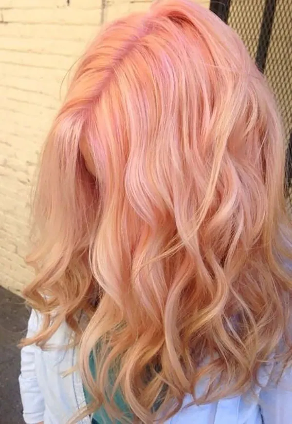 Peach hair color 3