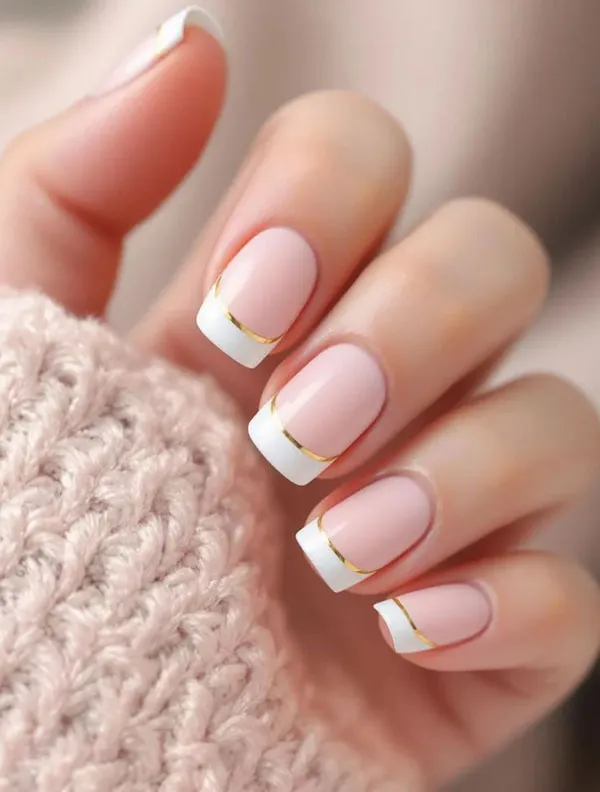 32 مدل ناخن فرنچ کوتاه؛ انتخاب دخترهای مینیمال و خوشاستایل! 19 Short French nail style 15