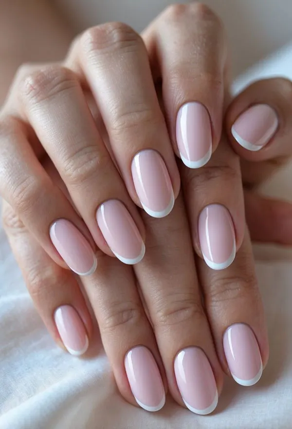 32 مدل ناخن فرنچ کوتاه؛ انتخاب دخترهای مینیمال و خوشاستایل! 24 Short French nail style 24