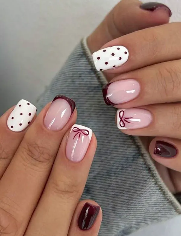 32 مدل ناخن فرنچ کوتاه؛ انتخاب دخترهای مینیمال و خوشاستایل! 34 Short French nail style 30