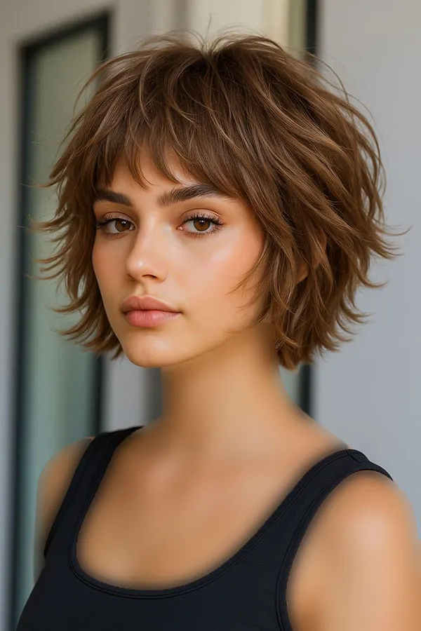 Short summer shaggy hairstyle 22