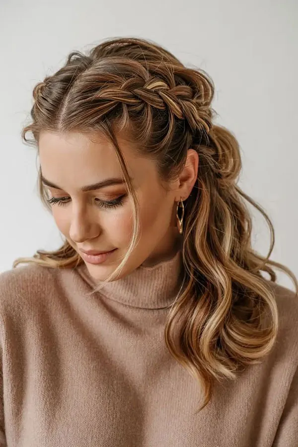 Simple and stylish girls hair weave in the front 18