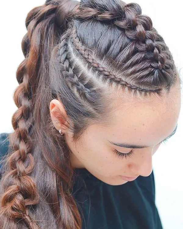 Simple and stylish girls hair weave in the front 30