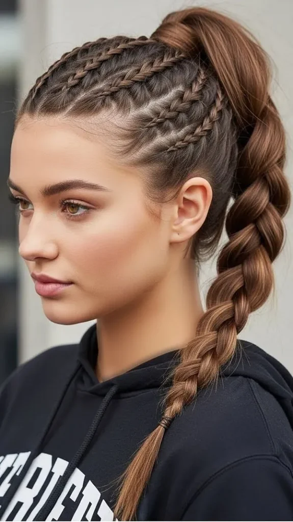 Simple and stylish girls hair weave in the front 9
