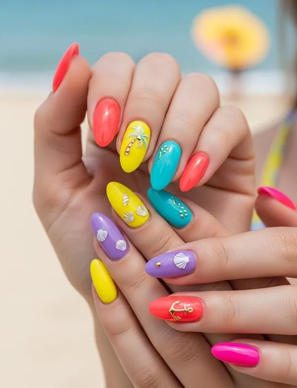 30 رنگ ناخن تابستانی 2026؛ امسال همه عاشق این رنگها شدن! 6 Summer nail color 3