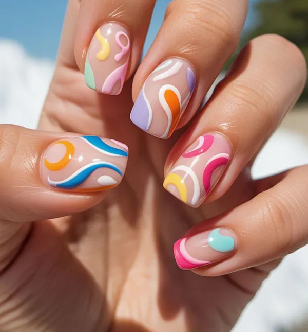 30 طرح ناخن تابستونه امسال برای روزای آفتابی ۲۰۲۶ 16 Summer nail design 12