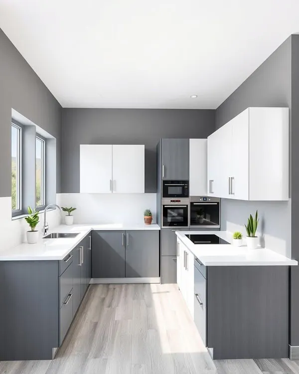 White gray MDF cabinet model 10