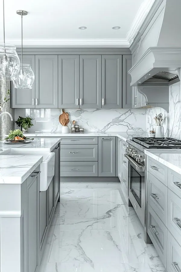 White gray MDF cabinet model 14