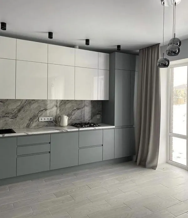 White gray MDF cabinet model 16