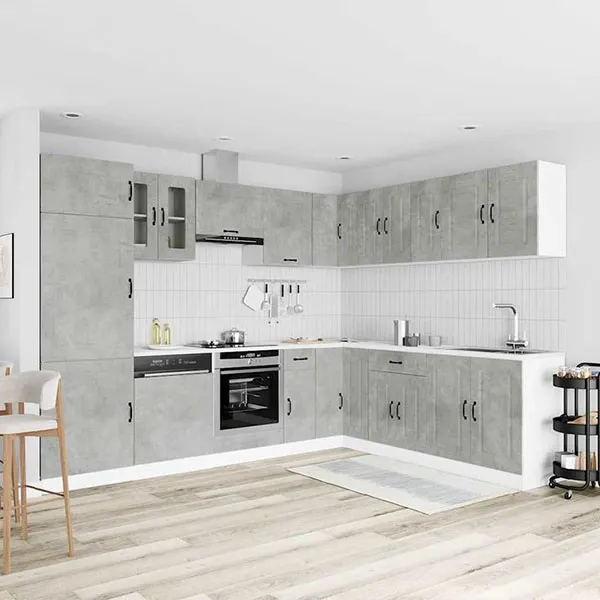 White gray MDF cabinet model 27